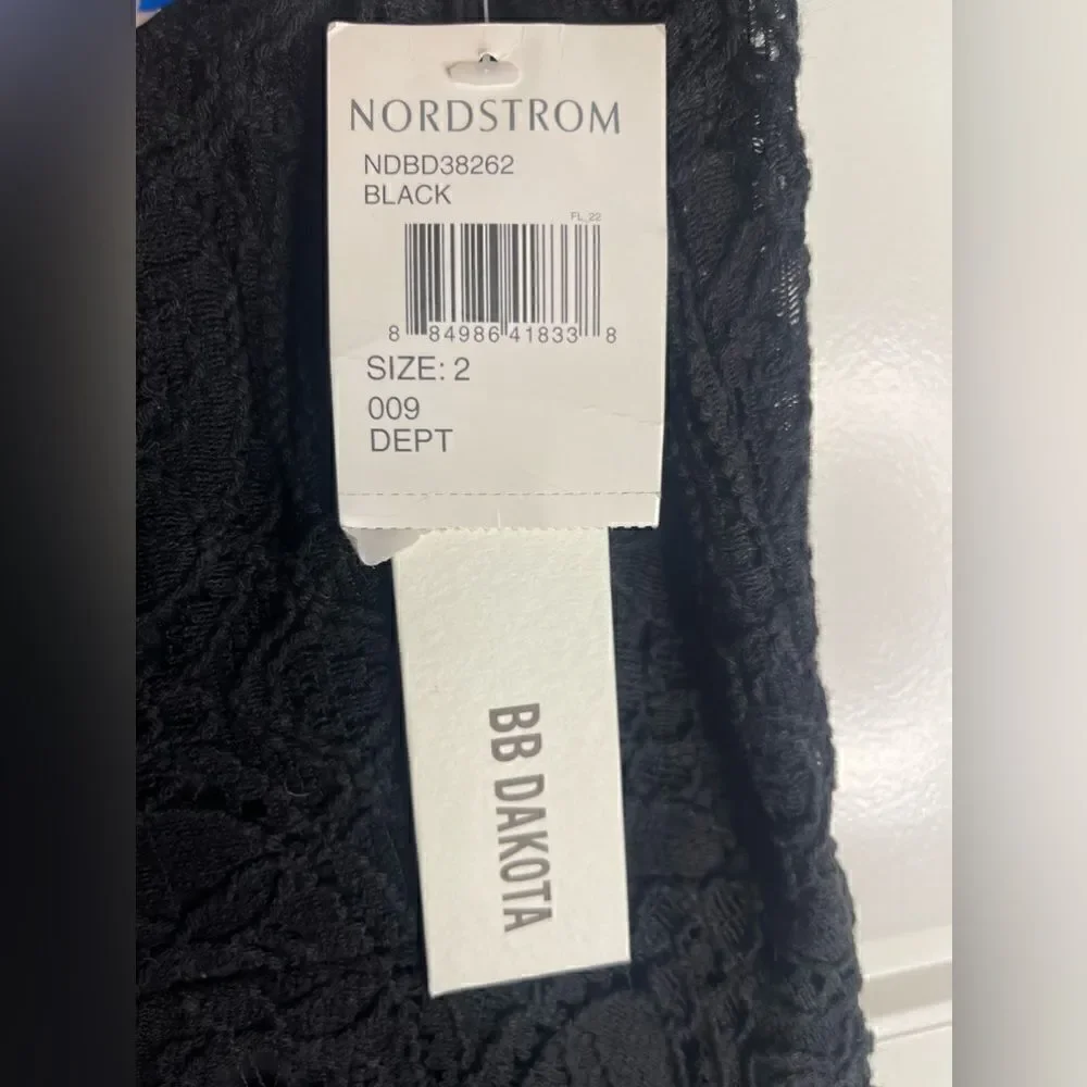 💜 BB Dakota NWT black floral dress size 2